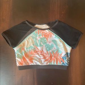 Rebel Swim and Sport Top in Pastel Tropic